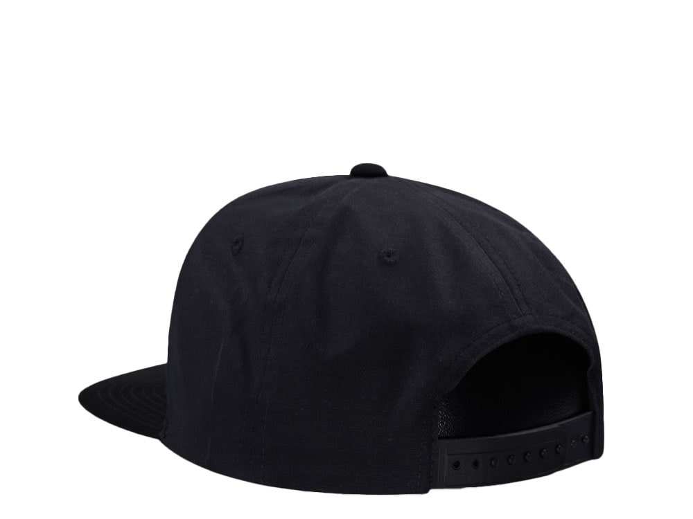 Brixton Supply Logo Black on Black Snapback Hat