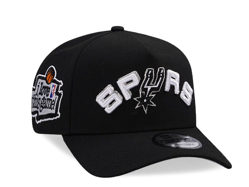 New Era San Antonio Spurs Love this Game Black Prime Edition 9Forty A Frame Snapback Hat