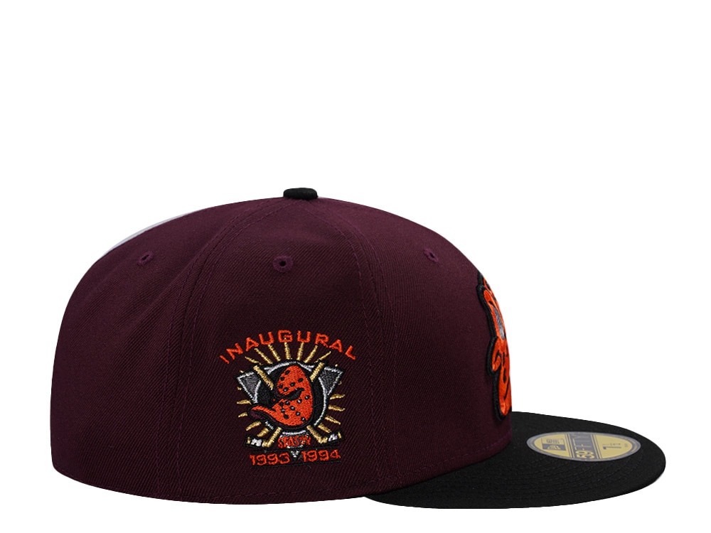 New Era Anaheim Ducks Inaugural Season Maroon Two Tone Edition 59Fifty Fitted Hat