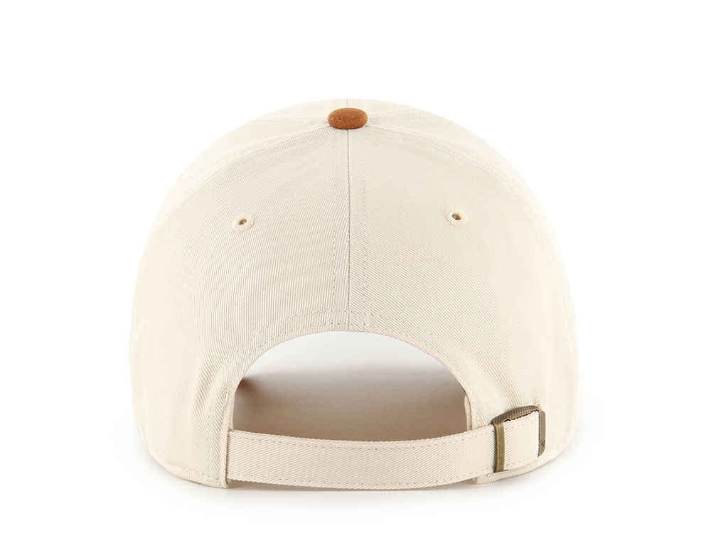 47 Brand New York Yankees Script Suede Visor Natural Clean Up Strapback Hat