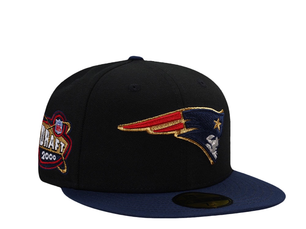 New Era New England Patriots Draft 2000 Legends Black Two Tone Edition 59Fifty Fitted Hat