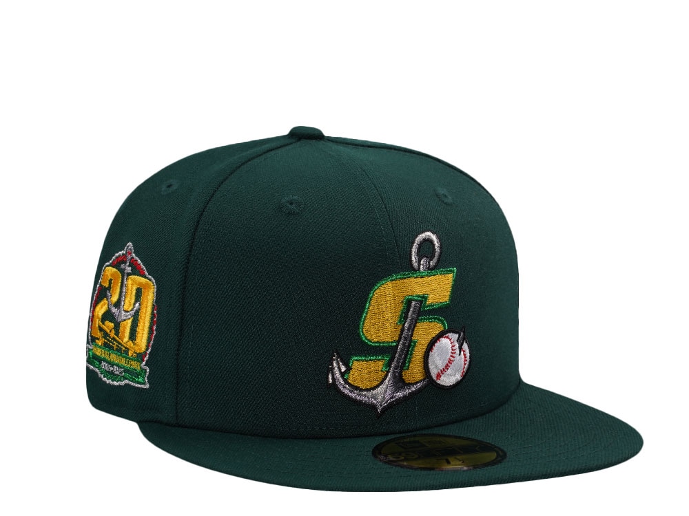 New Era Stockton Ports 20th Anniversary Green Prime Edition 59Fifty Fitted Hat
