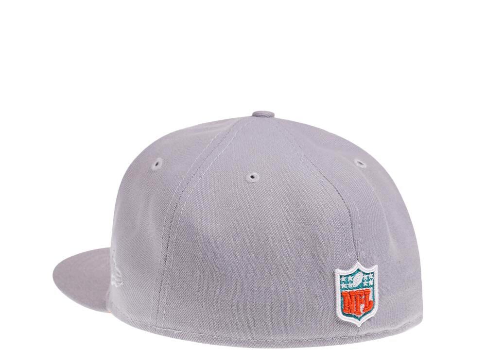 New Era Miami Dolphins 40th Season Grey Pop 59Fifty Fitted Hat