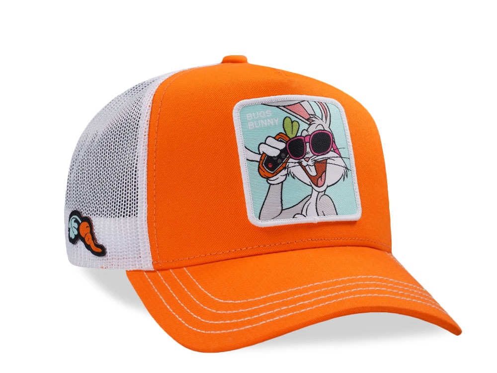 Capslab Looney Tunes Bugs Bunny Orange Trucker Snapback Hat