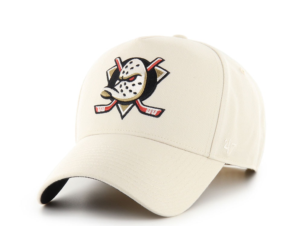 47 Brand Anaheim Ducks Ballpark White Offside Snapback Hat