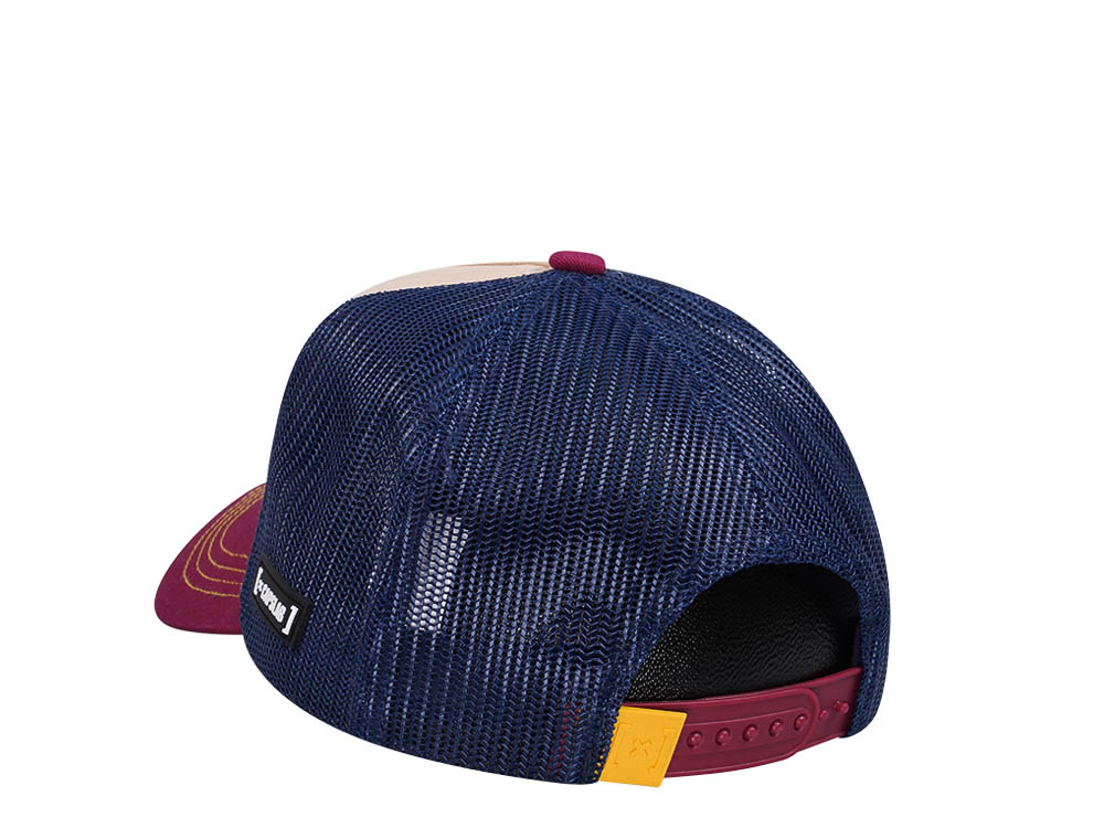 Capslab Cocktails B52 Navy Beige Burgundy Trucker Snapback Hat
