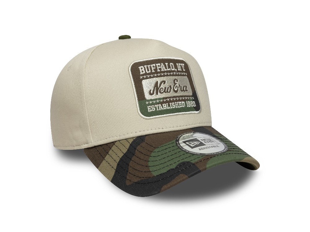 New Era Camo Patch Stone 9Forty A Frame Snapback Hat