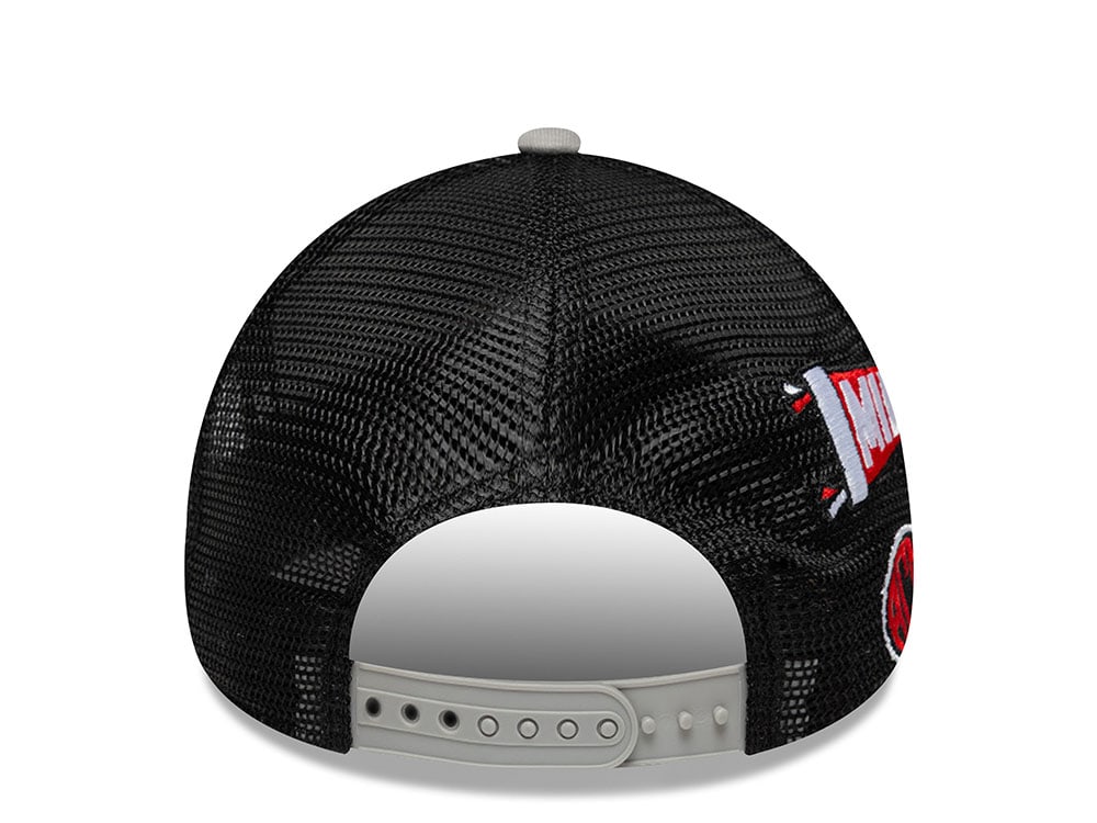 New Era AC Milan Patch Grey 9Forty A Frame Trucker Snapback Hat