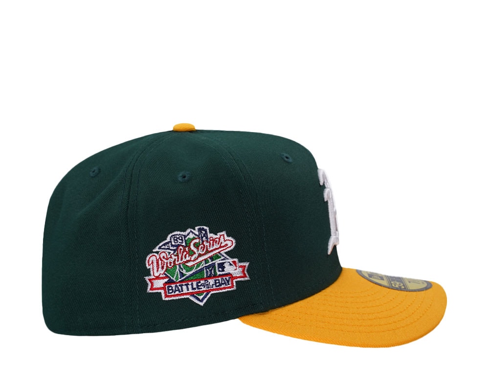 New Era Oakland Athletics World Series 1989 Green Two Tone Edition 59Fifty Pre Curved Fitted Hat