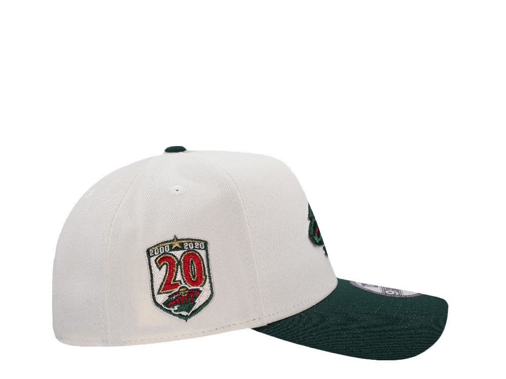 New Era Minnesota Wild 20th Anniversary Chrome Two Tone Edition 9Forty A Frame Snapback Hat