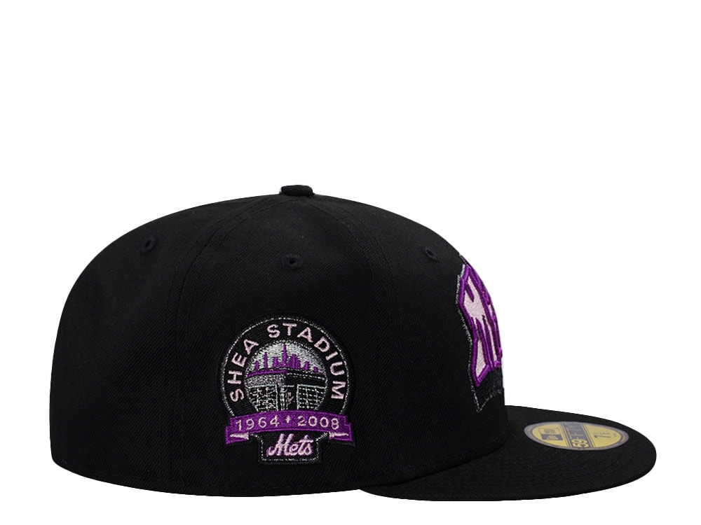 New Era New York Mets Shea Stadium Pink Black Prime Edition 59Fifty Fitted Hat