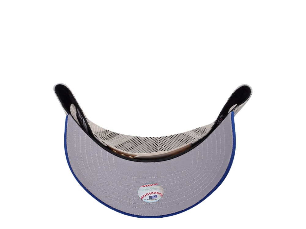 New Era New York Mets Vintage Script Blue Trucker Edition 9Forty A Frame Snapback Hat