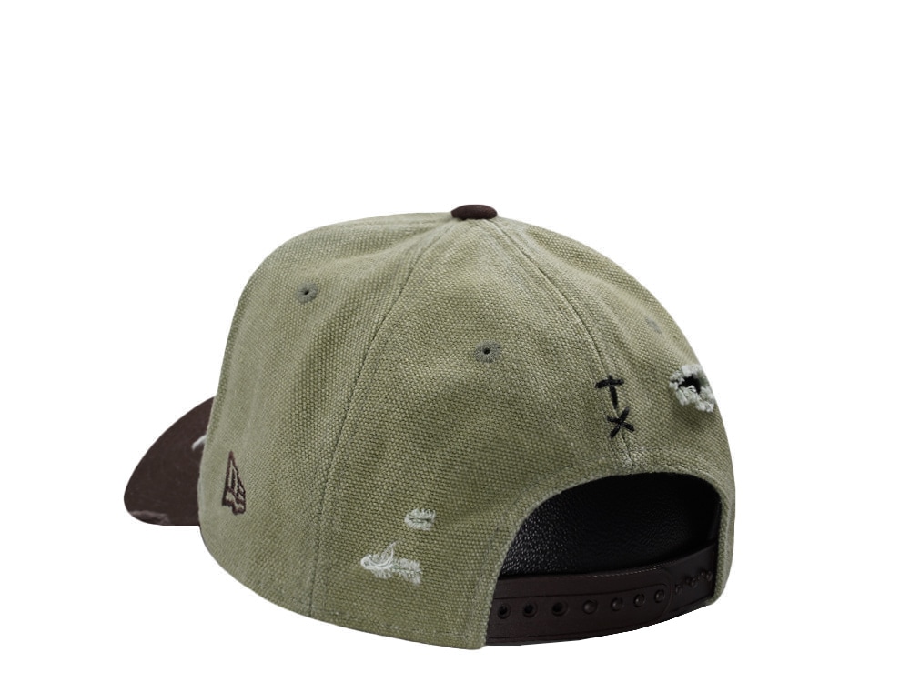 New Era Anaheim Ducks 10th Anniversary Washed Canvas Rifle Green Two Tone Edition 9Forty A Frame Snapback Hat