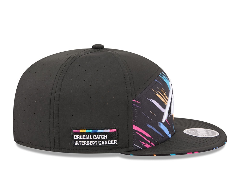 New Era Carolina Panthers Crucial Catch 2026 Black Edition 9Fifty Split Panel Snapback Hat