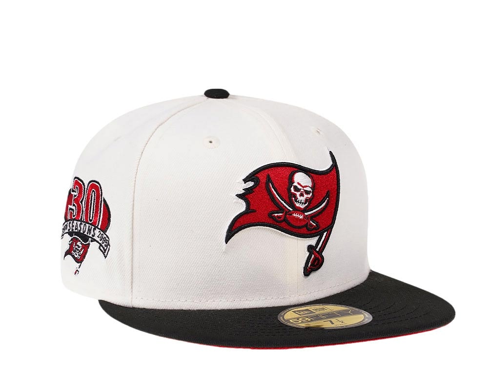 New Era Tampa Bay Buccaneers 30th Anniversary Cream Dome Edition 59Fifty Fitted Hat