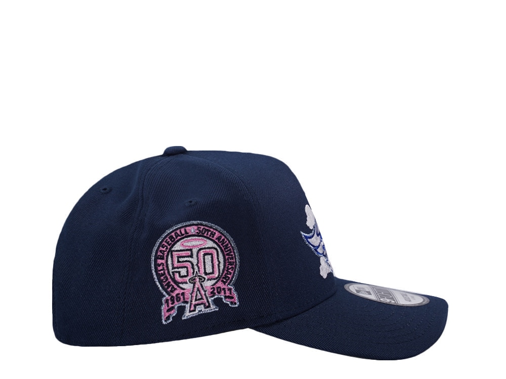 New Era Anaheim Angels 50th Anniversary Ocean Blue Prime Edition 9Forty A Frame Snapback Hat
