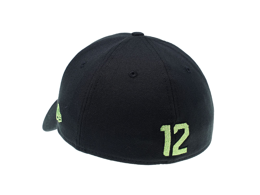 New Era Seattle Seahawks Curved Black Editon 39Thirty Stretch Hat