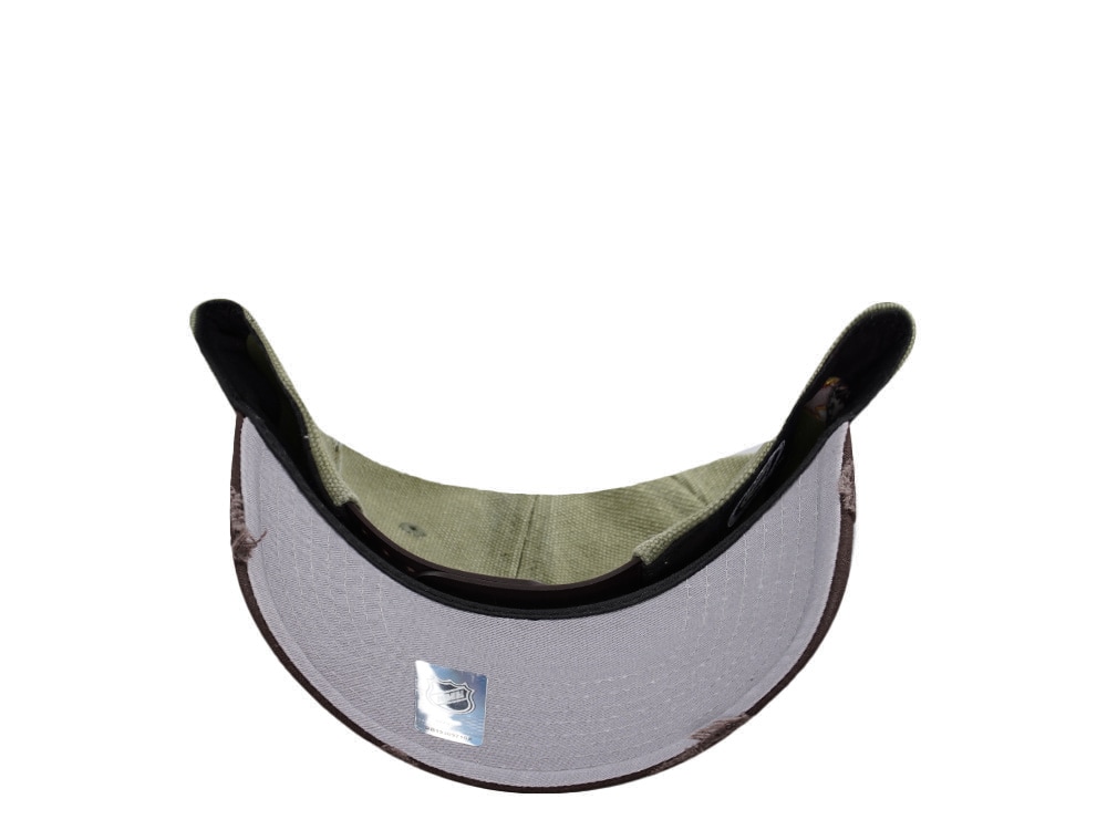 New Era Anaheim Ducks 10th Anniversary Washed Canvas Rifle Green Two Tone Edition 9Forty A Frame Snapback Hat