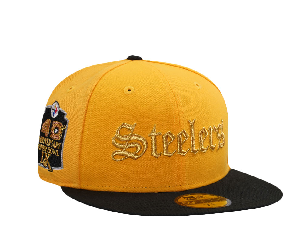 New Era Pittsburgh Steelers 40th Anniversary Gold Two Tone Edition 59Fifty Fitted Hat
