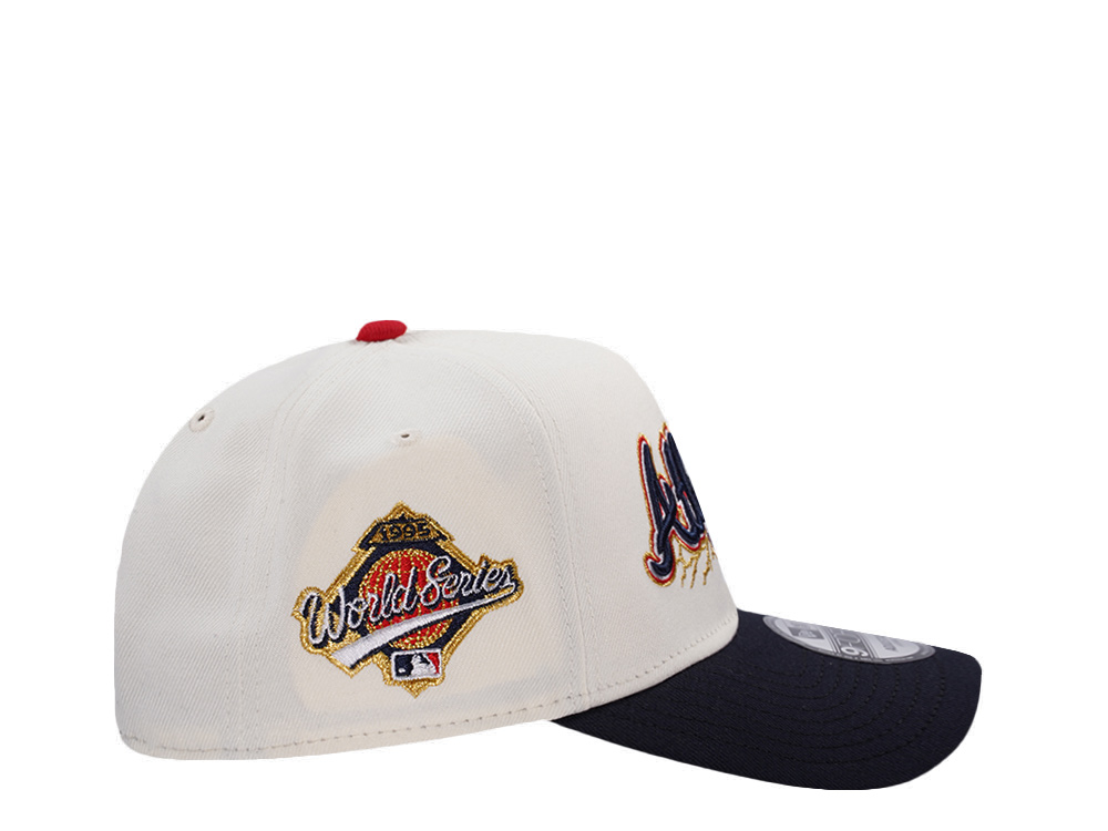 New Era Atlanta Braves World Series 1995 Chrome Two Tone Edition 9Forty A Frame Snapback Hat