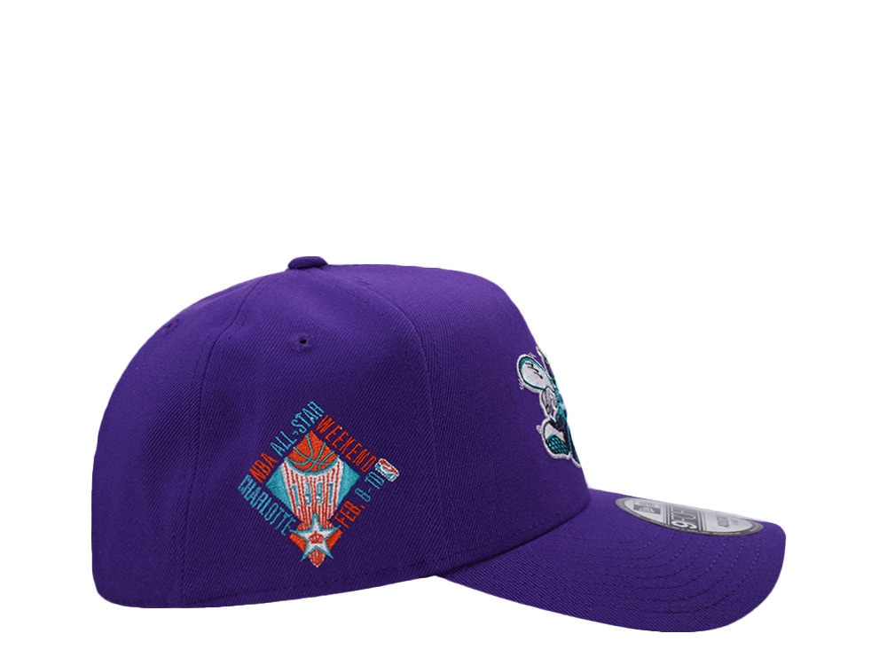 New Era Charlotte Hornets All Star Game 1991 Purple Prime Edition 9Forty A Frame Snapback Hat