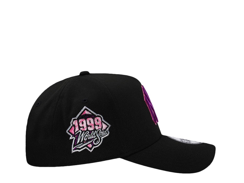 New Era New York Yankees World Series 1999 Magenta Black Prime Edition 9Forty A Frame Snapback Hat