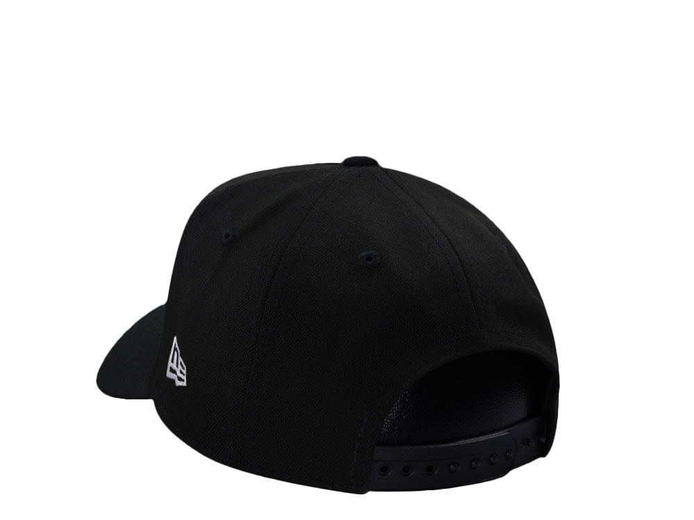 New Era Brooklyn Nets Script Black Prime Edition 9Forty A Frame Snapback Hat