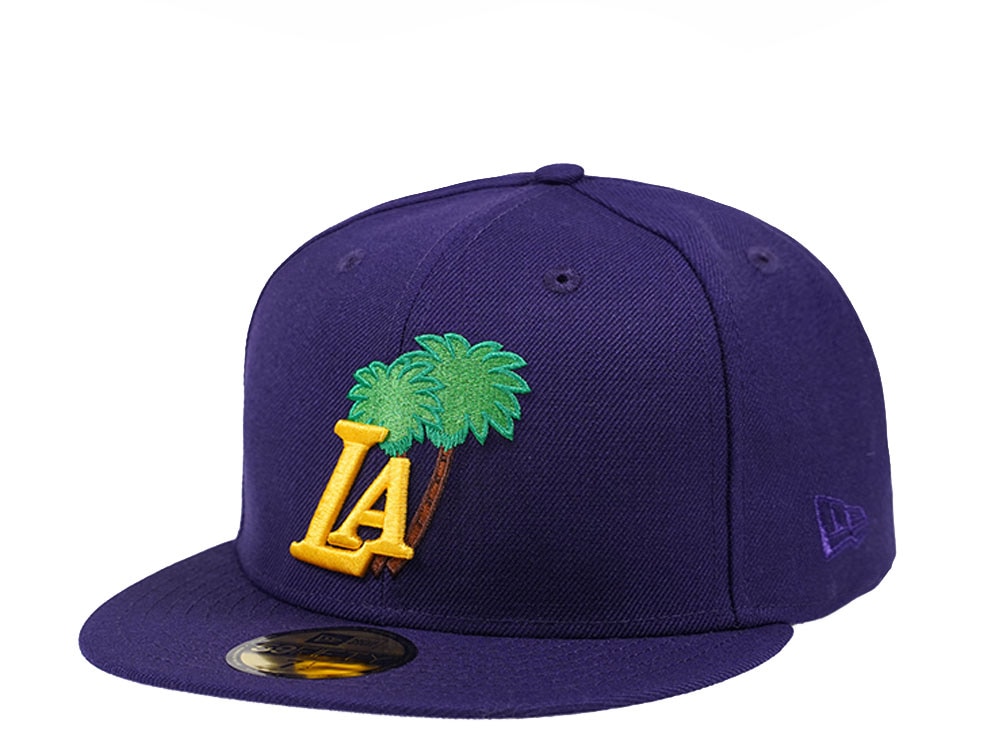 New Era Los Angeles Lakers Purple Palm Tree Edition 59Fifty Fitted Hat