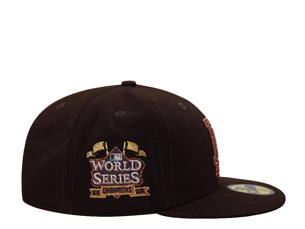 New Era Los Angeles Dodgers World Series 2025 Burnt Wood Prime Edition 59Fifty Fitted Hat