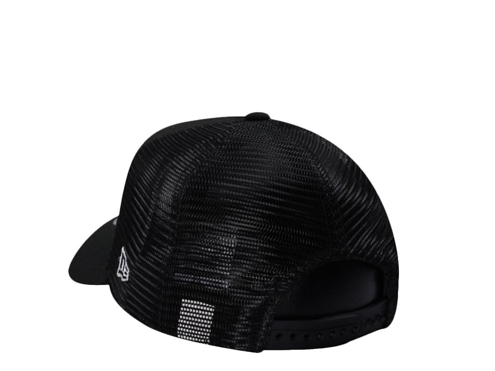 New Era New York Yankees Mini Logo Black Prime Edition 9Forty A Frame Trucker Snapback Hat
