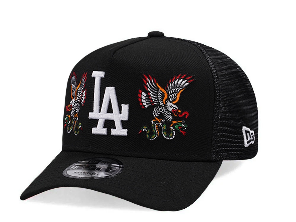 New Era Los Angeles Dodgers Double Eagle 9Forty A Frame Trucker Snapback Hat