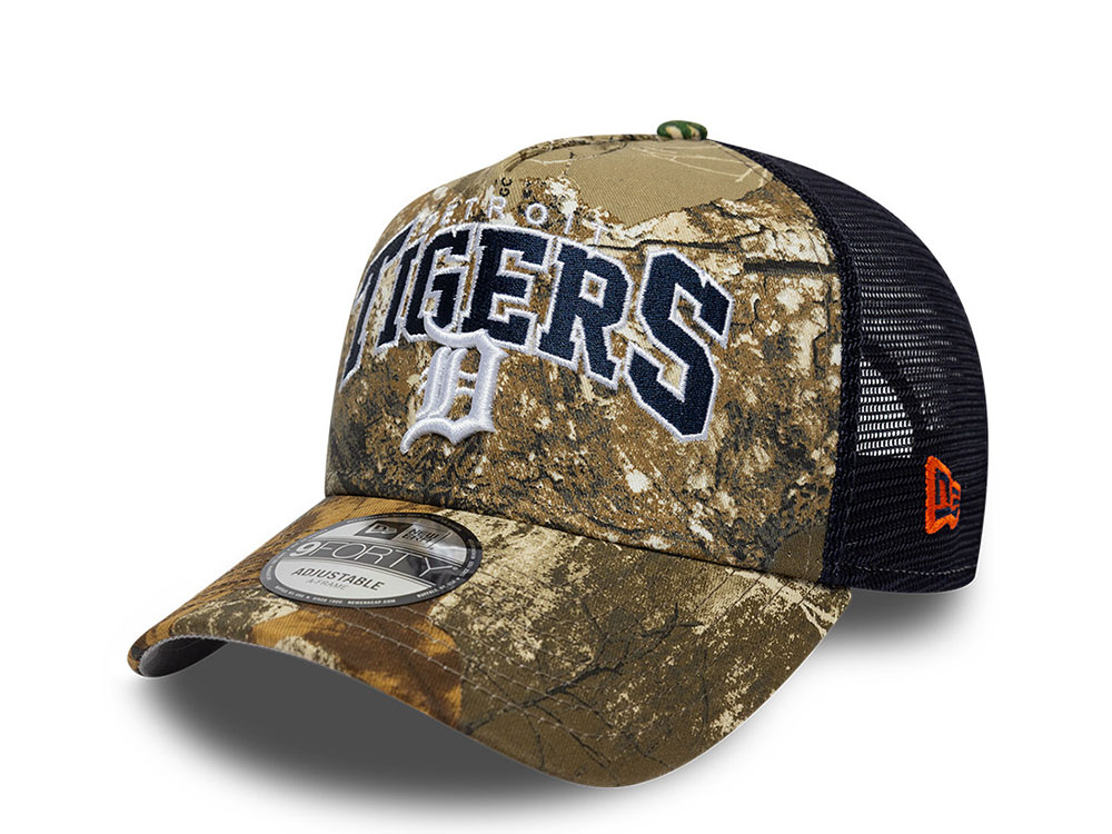 New Era Detroit Tigers Realtree Edition 9Forty A Frame Trucker Snapback Hat