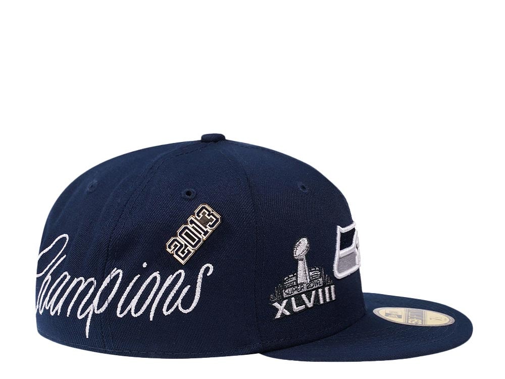 New Era Seattle Seahawks Historicchamps Navy 59Fifty Fitted Hat