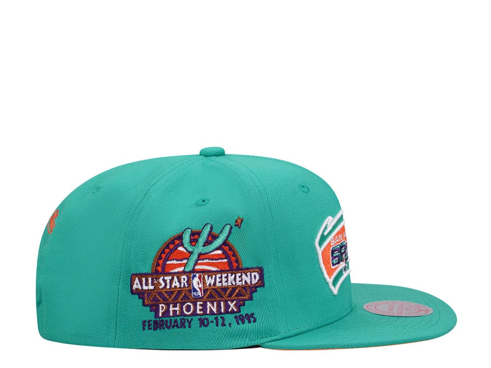 Mitchell & Ness San Antonio Spurs Desert Green Hardwood Classic All Star Weekend Snapback Hat