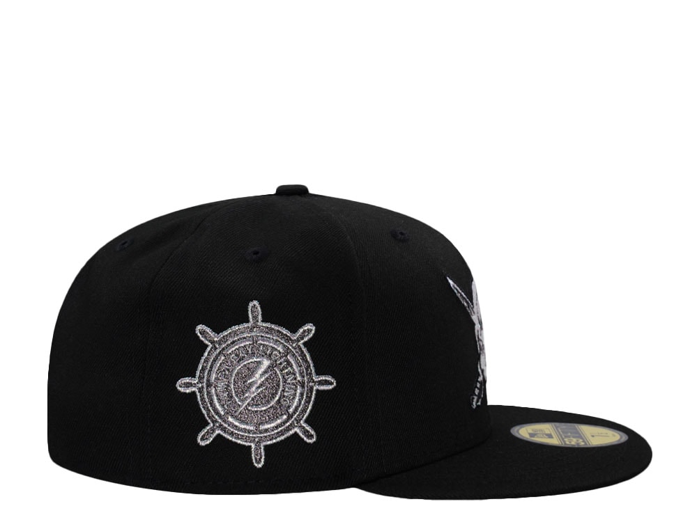 New Era Tampa Bay Lightning Metallic Black Prime Edition 59Fifty Fitted Hat