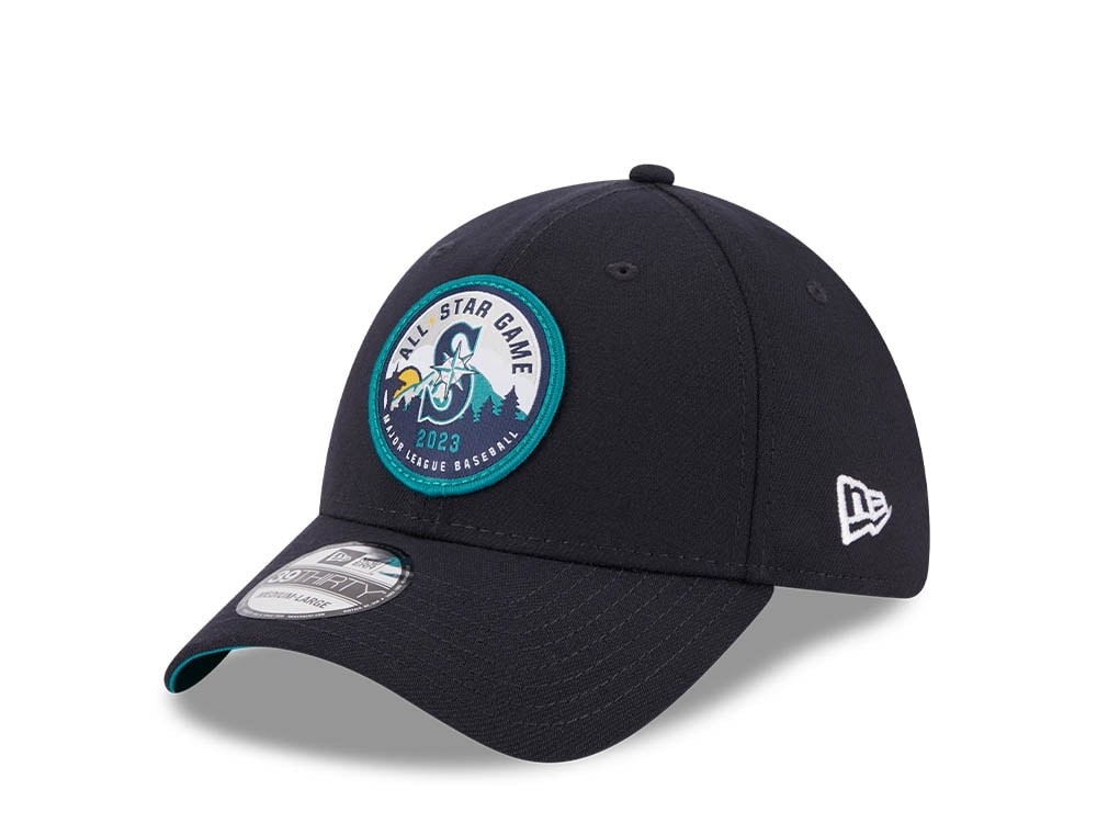 New Era Seattle Mariners All Star Game 2023 Patch E1 Navy 39Thirty Stretch Hat