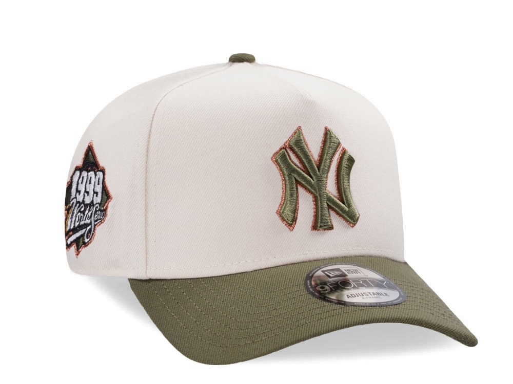 New Era New York Yankees World Series 1999 Cream Two Tone Edition 9Forty A Frame Snapback Hat