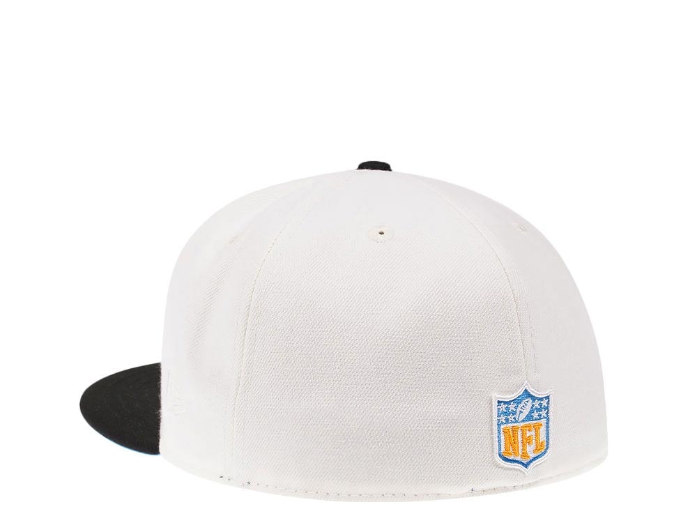New Era Los Angeles Chargers 50th Anniversary Cream Dome Edition 59Fifty Fitted Hat