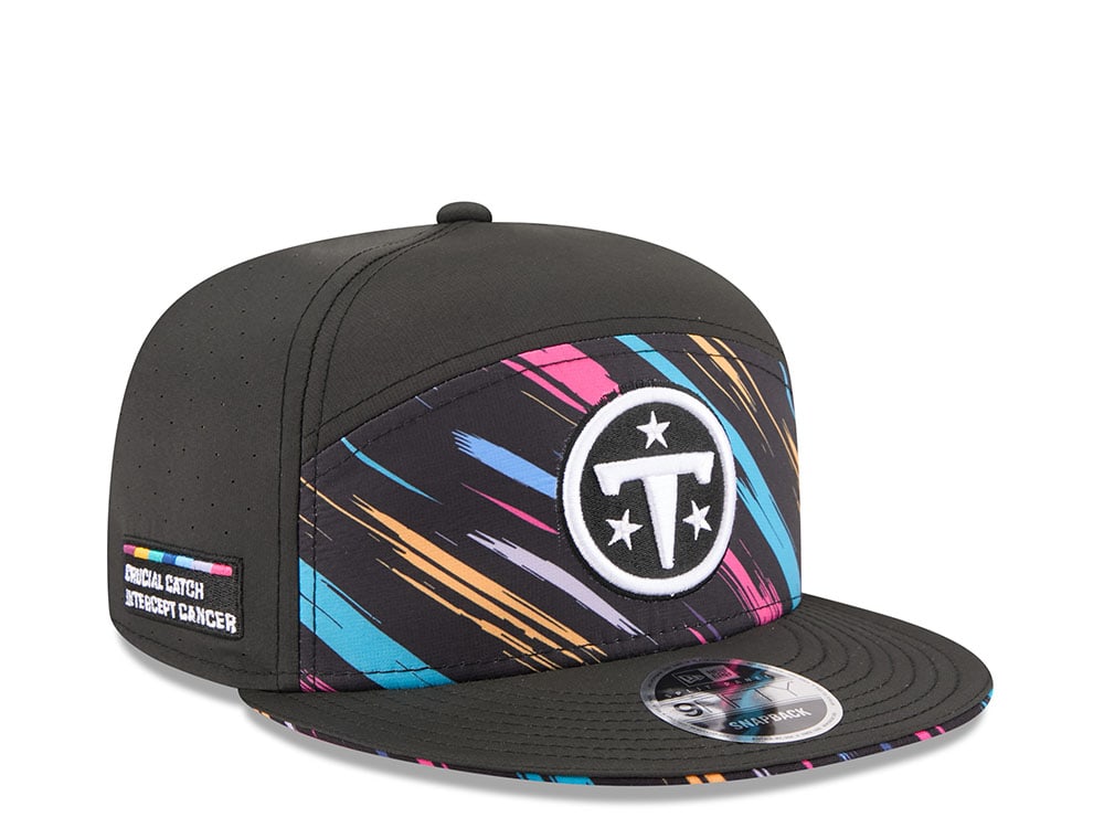 New Era Tennessee Titans Crucial Catch 2026 Black Edition 9Fifty Split Panel Snapback Hat