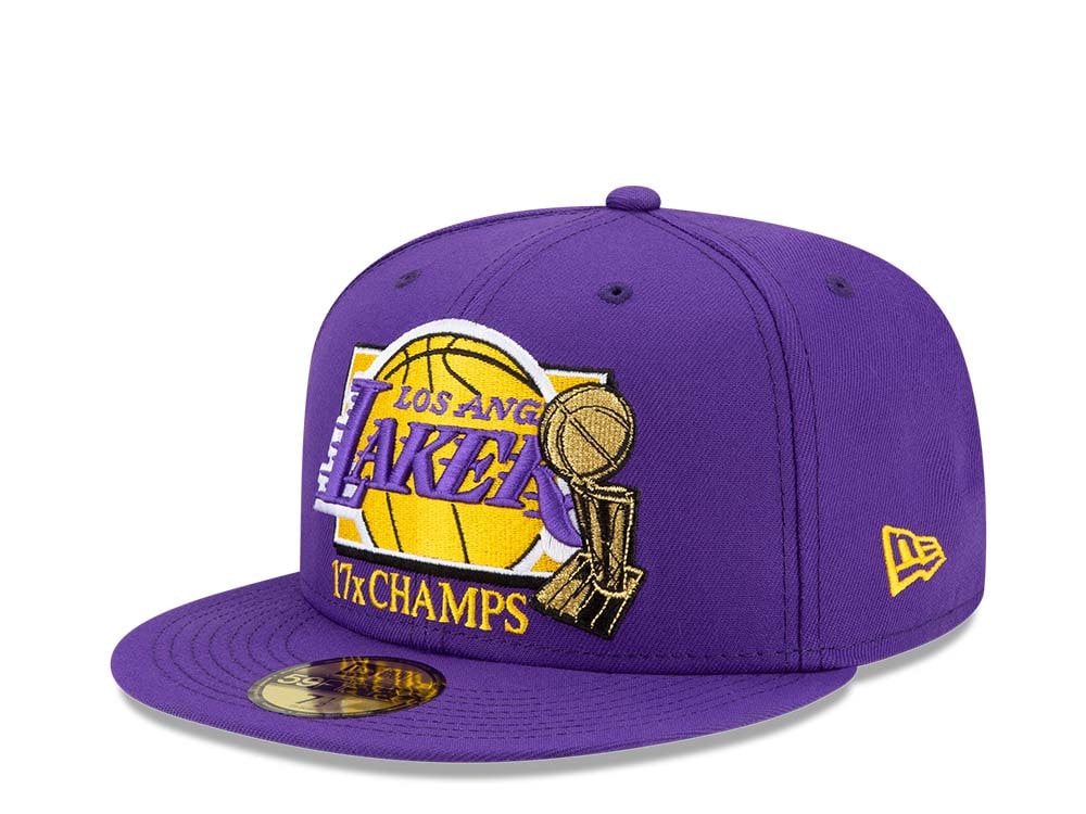 New Era Los Angeles Lakers 17x Champs Purple 59Fifty Fitted Hat