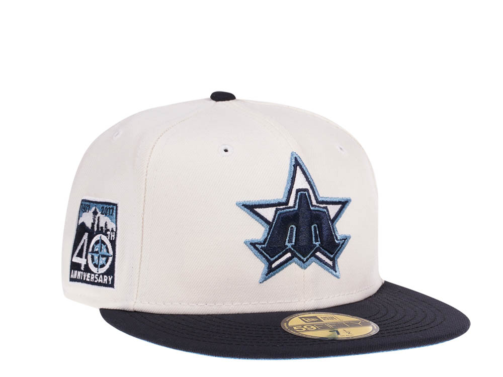 New Era Seattle Mariners 40th Anniversary Chrome Navy Prime Edition 59Fifty Fitted Hat