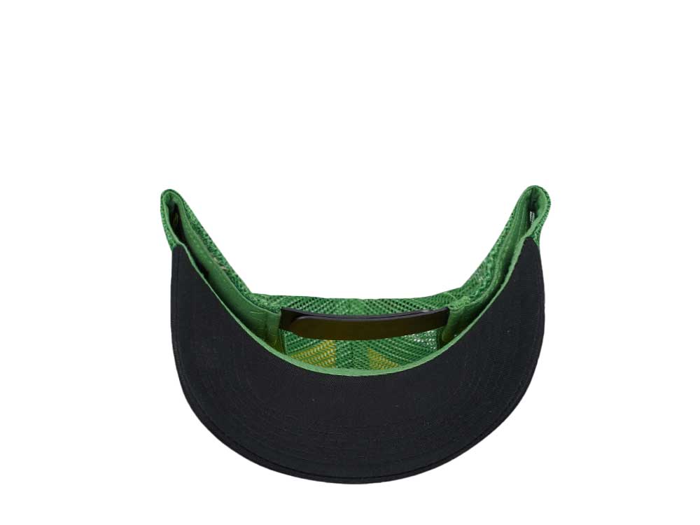 John Deere Logo Mesh Black Trucker Snapback Hat