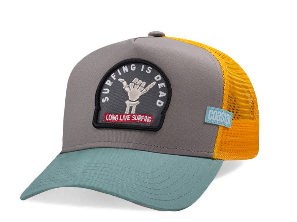 Djinns HFT Surfing Is Dead Grey Coastal Edition Trucker Snapback Hat