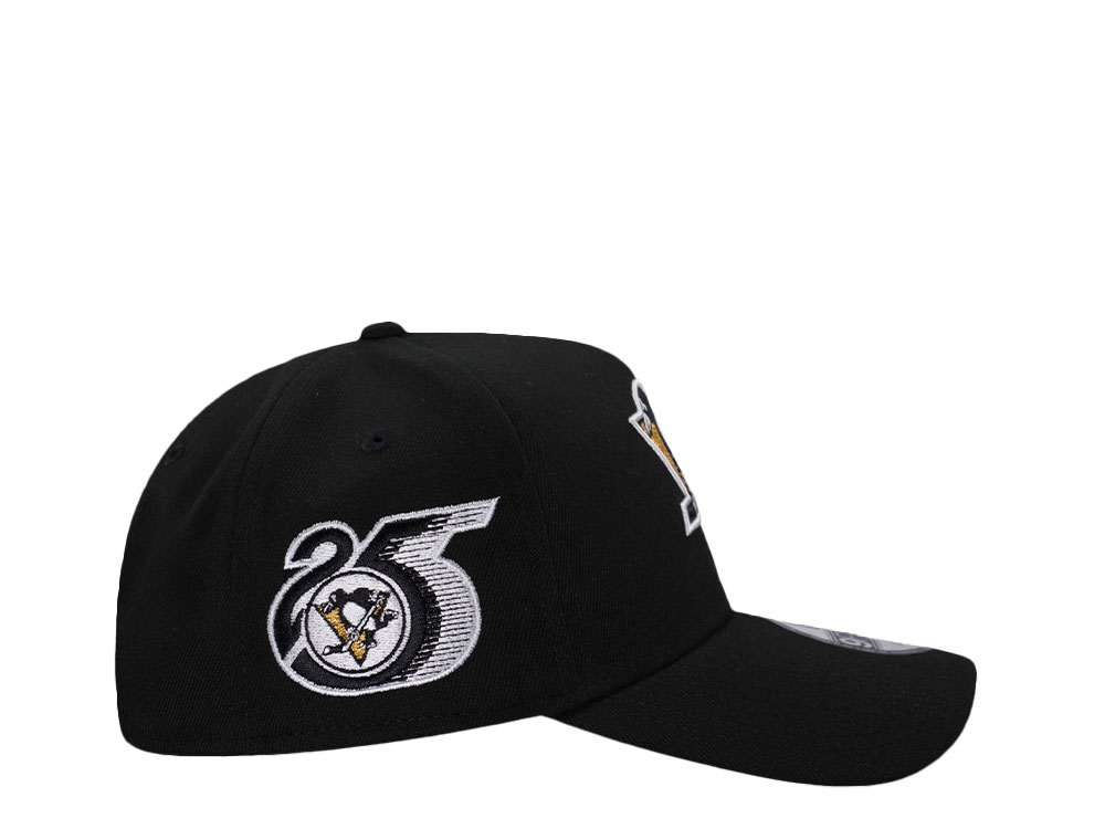 New Era New Era Pittsburgh Penguins 25th Anniversary Black Edition 9Forty A Frame Snapback Hat