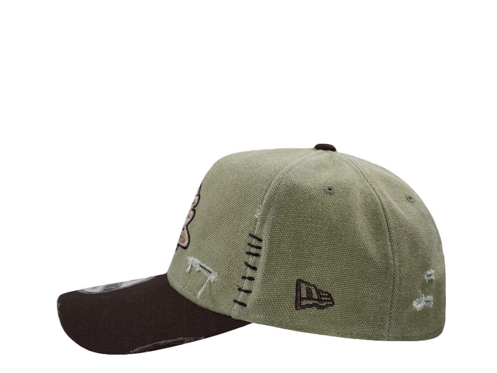 New Era Anaheim Ducks 10th Anniversary Washed Canvas Rifle Green Two Tone Edition 9Forty A Frame Snapback Hat