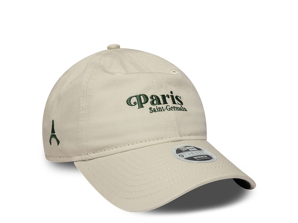 New Era Paris Saint Germain Script Ivory Prime Edition Womens 9Twenty Adjustable Hat