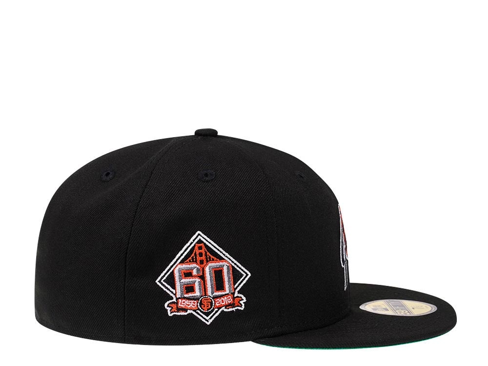 New Era San Francisco Giants 60th Anniversary Black Throwback Edition 59Fifty Fitted Hat