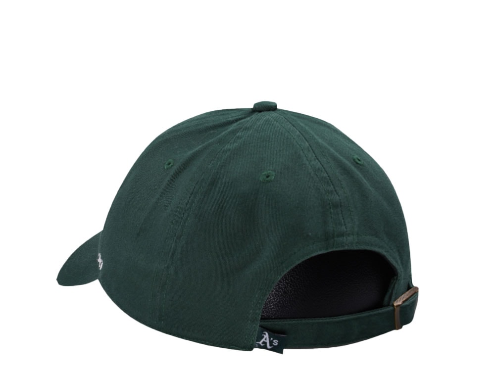47Brand Oakland Athletics Dark Green Script Clean Up Strapback Hat