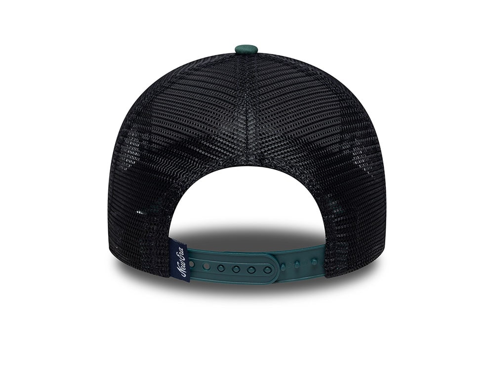 New Era Patch Dark Green 9Forty A Frame Trucker Snapback Hat