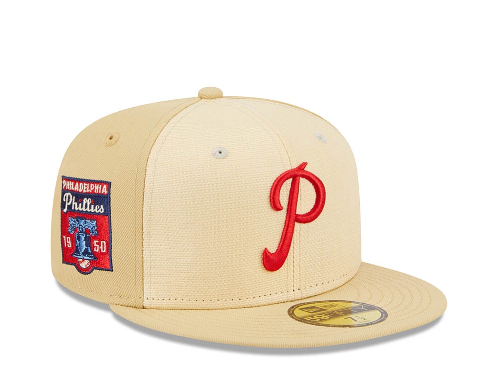 New Era Philadelphia Phillies 1950 Raffia Front Vegas Gold Edition 59Fifty Fitted Hat